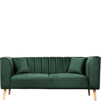 Sofa skandynawska w nowoczesnym stylu na wysokich nóżkach z przeszyciami , trzyosobowa - ELISA 3